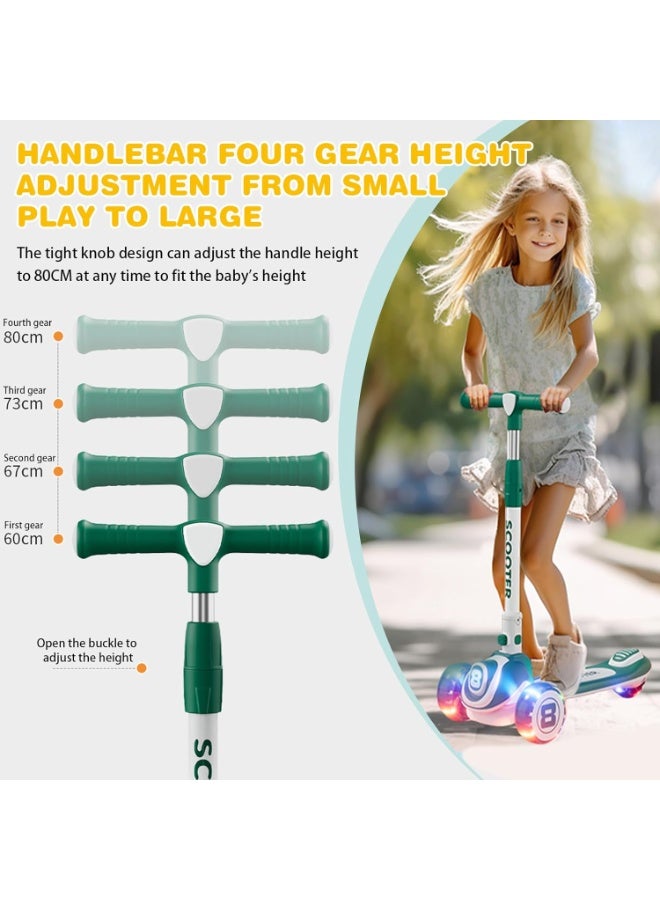 دي إم جي تك DMG TECH ركلة سكوتر, 4 الارتفاع القابل للتعديل و Lean-to-Steer, سكوتر قابل للطي للأطفال, عجلات ضوئية LED و سطح مضاد للانزلاق, للأطفال من 3-12yrs للهدية - Image 2